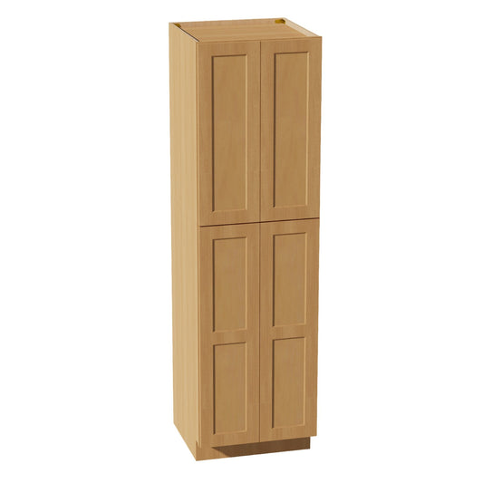 TP2484-ST  Tall Shelf Pantry Cabinet 4 Door & 6 Sheleves - Shaker Style - Timber   24" W x 84"H x 24"D