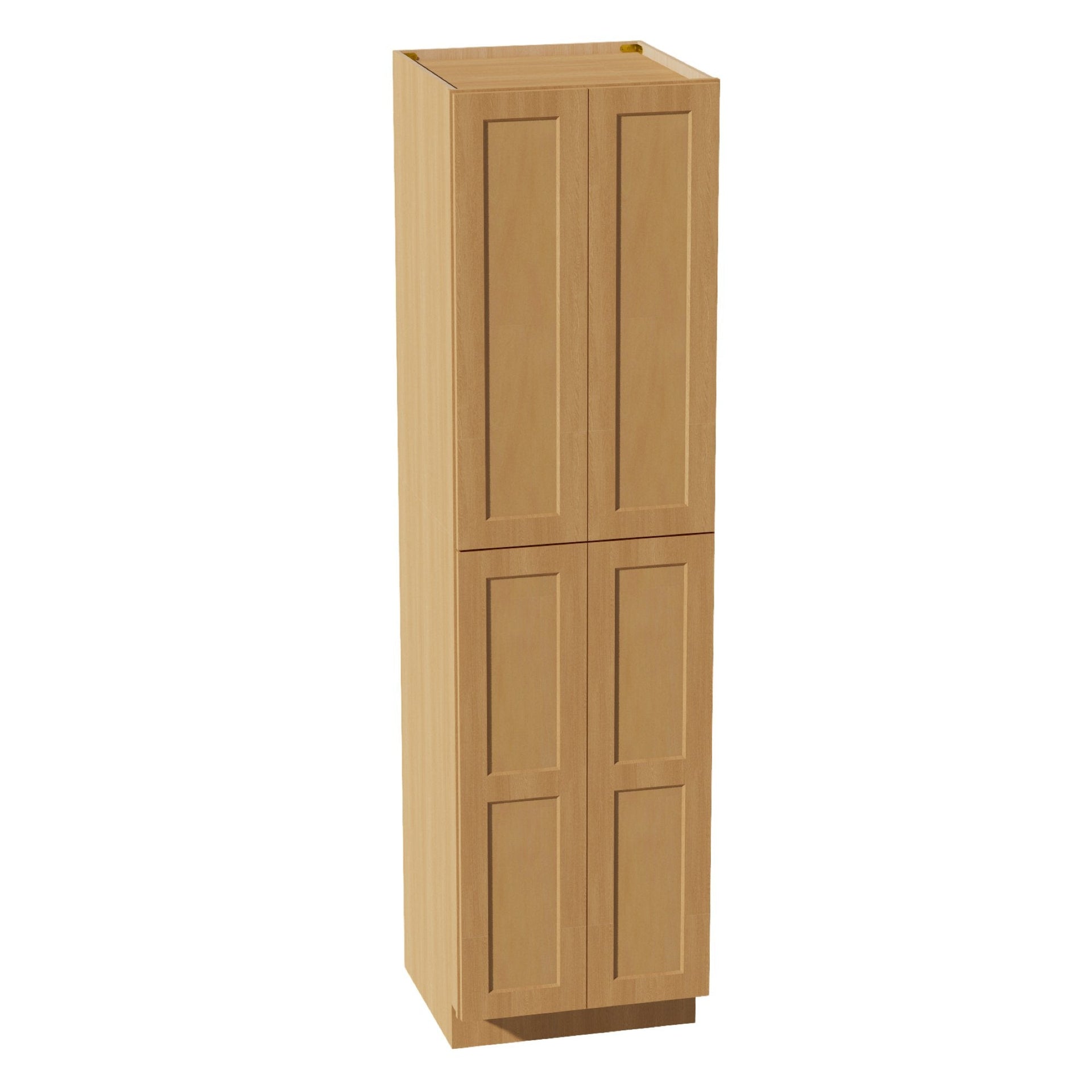 TP2490-ST  Tall Shelf Pantry Cabinet 4 Door & 6 Sheleves - Shaker Style - Timber   24" W x 90"H x 24"D