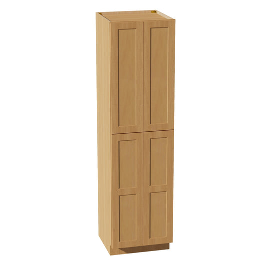 TP2490-ST  Tall Shelf Pantry Cabinet 4 Door & 6 Sheleves - Shaker Style - Timber   24" W x 90"H x 24"D