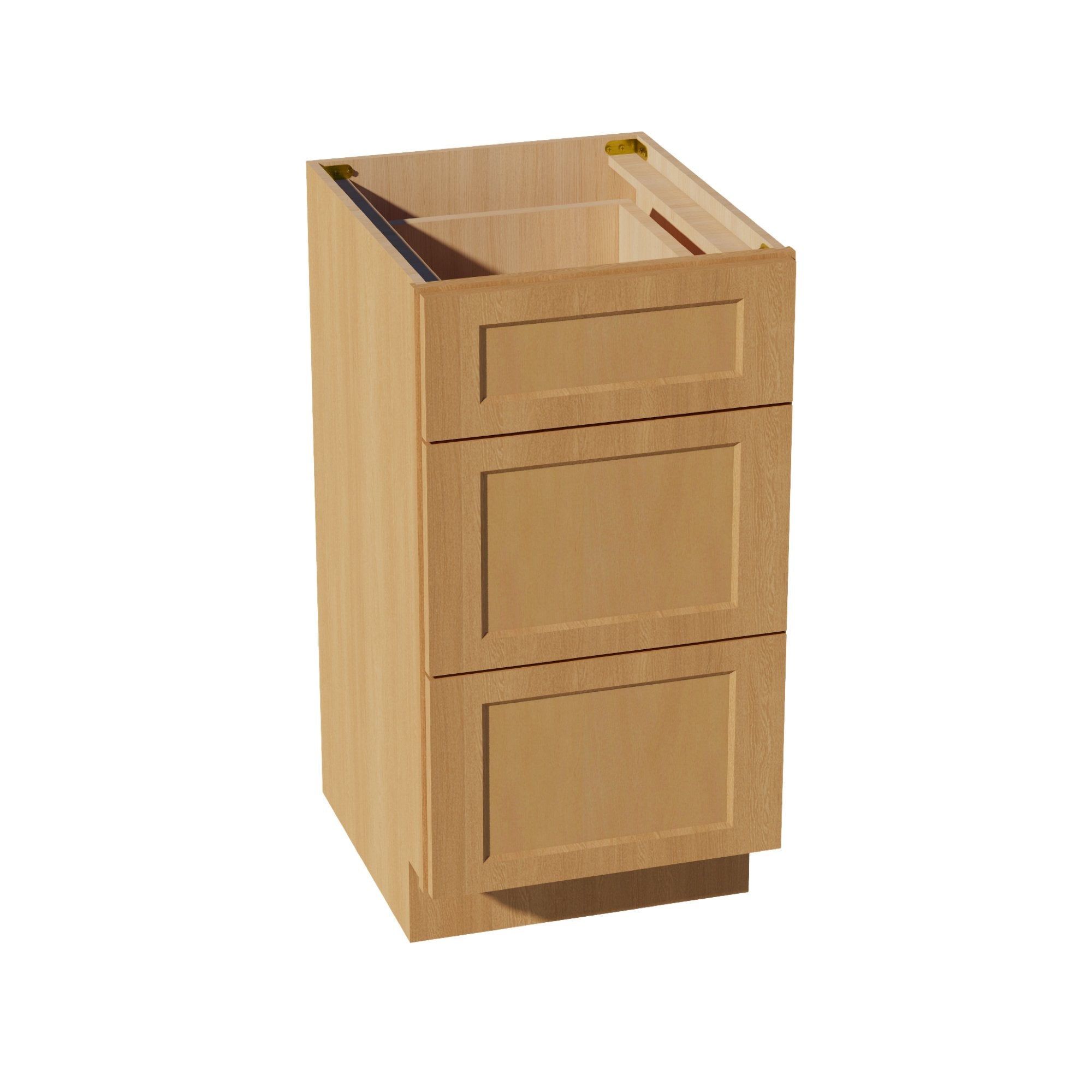 VDB1821-ST Vanity Base Cabinet 3 Drawers - Shaker Style - Timber