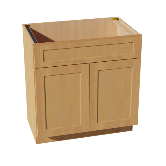 VSB3321-ST  Vanity Sink Base 1 False Drawer & 2 Doors - Shaker Style - Timber   30"W x 34-1/2"H x 21"D