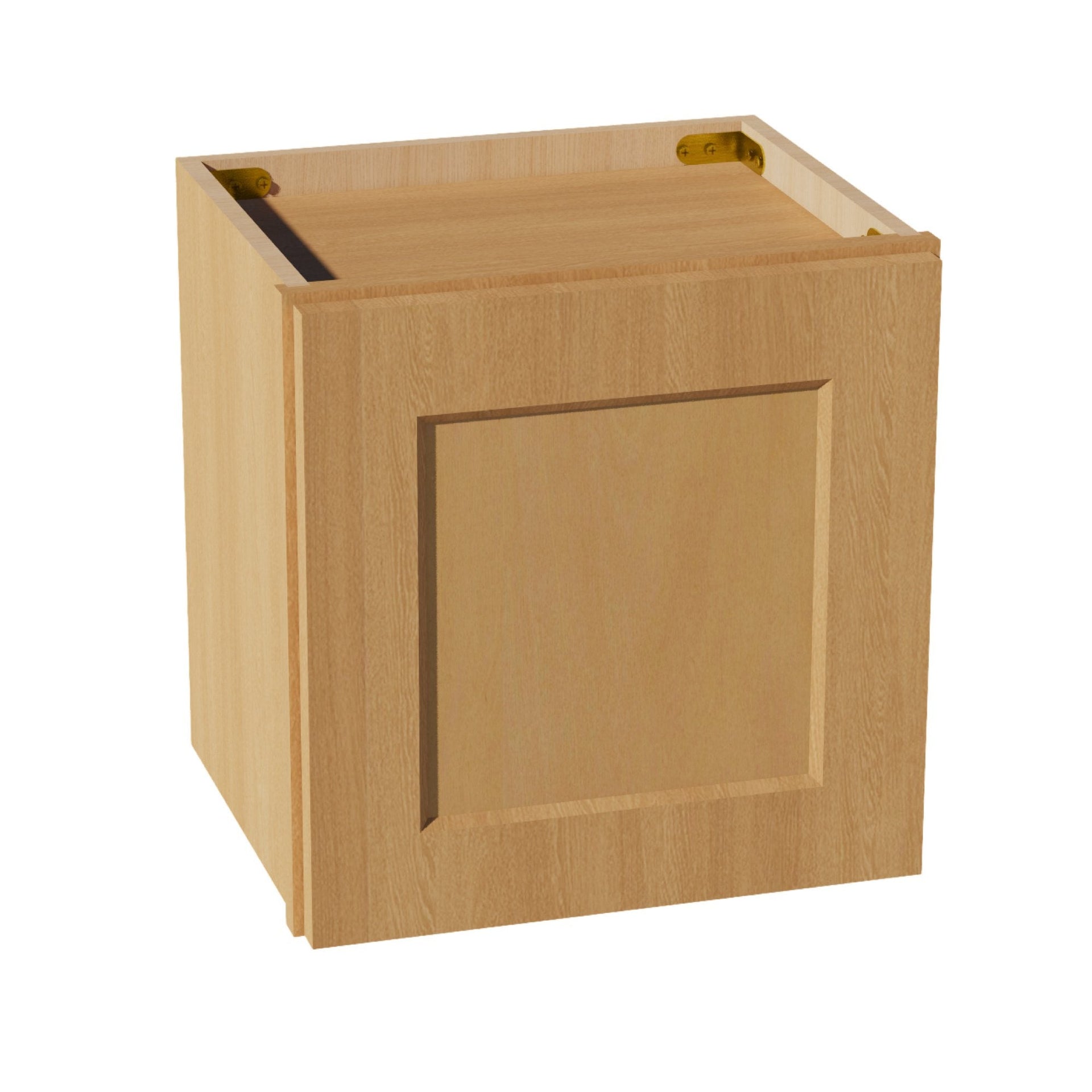 W1515-ST  Wall Cabinet 1 Door & 2 Shelves - Shaker Style - Timber   15"W x 15"H x 12"D