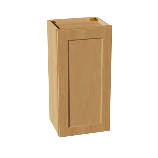 W1530-ST  Wall Cabinet 1 Door & 2 Shelves - Shaker Style - Timber   15"W x 30"H x 12"D