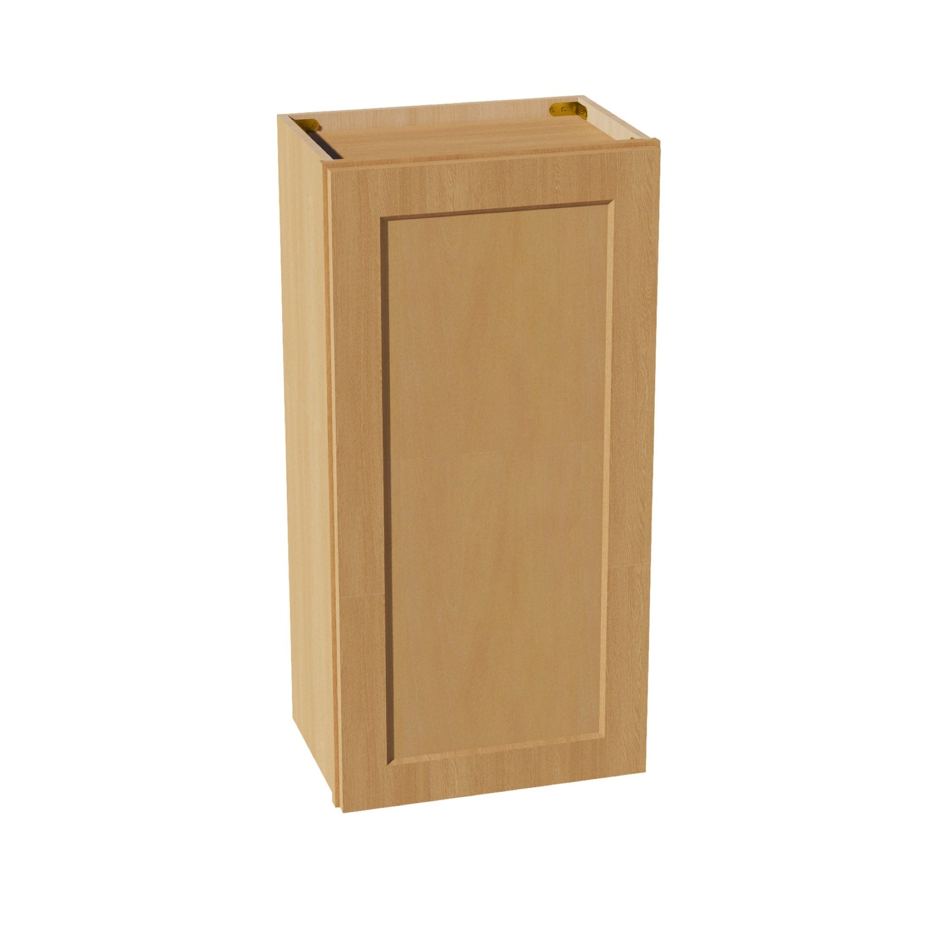 W1836-ST  Wall Cabinet 1 Door & 2 Shelves - Shaker Style - Timber   18"W x 36"H x 12"D