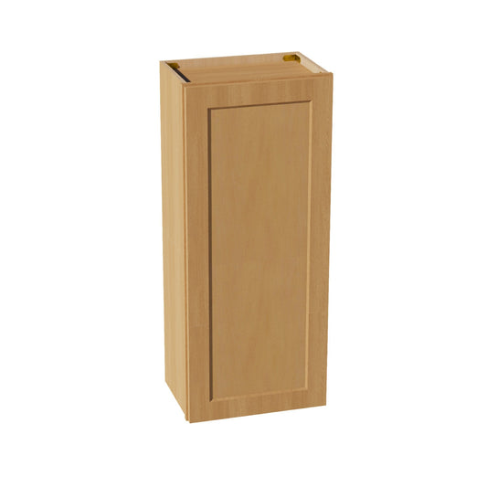 W1842-ST: Shaker Timber 18"W x 42"H 1 Door & 3 Shelves Standard Wall Cabinet