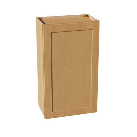W2136-ST: Shaker Timber 21"W x 36"H 1 Door & 2 Shelves Standard Wall Cabinet