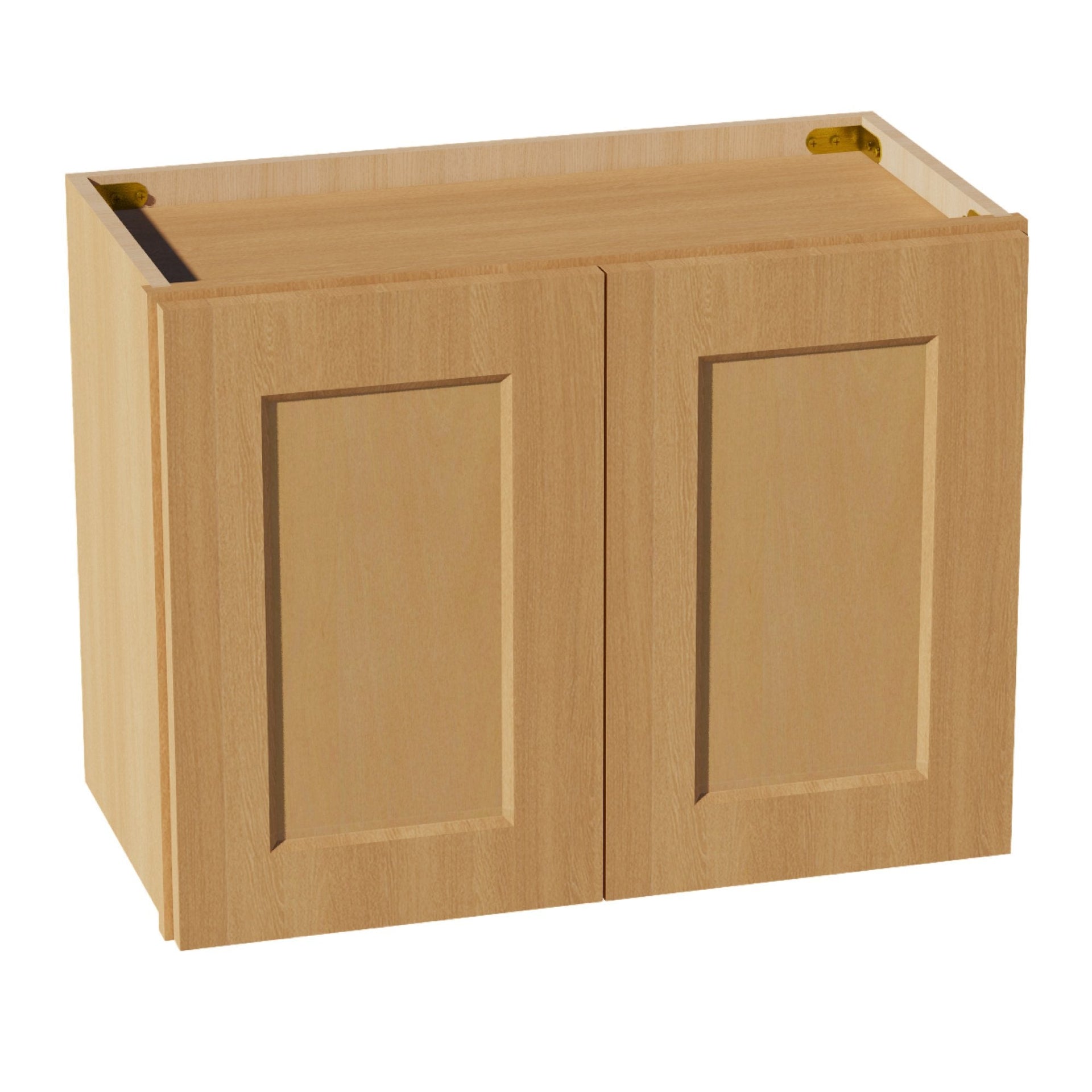 W2418-ST  Wall Cabinet 2 Doors & 2 Shelves - Shaker Style - Timber   24"W x 18"H x 12"