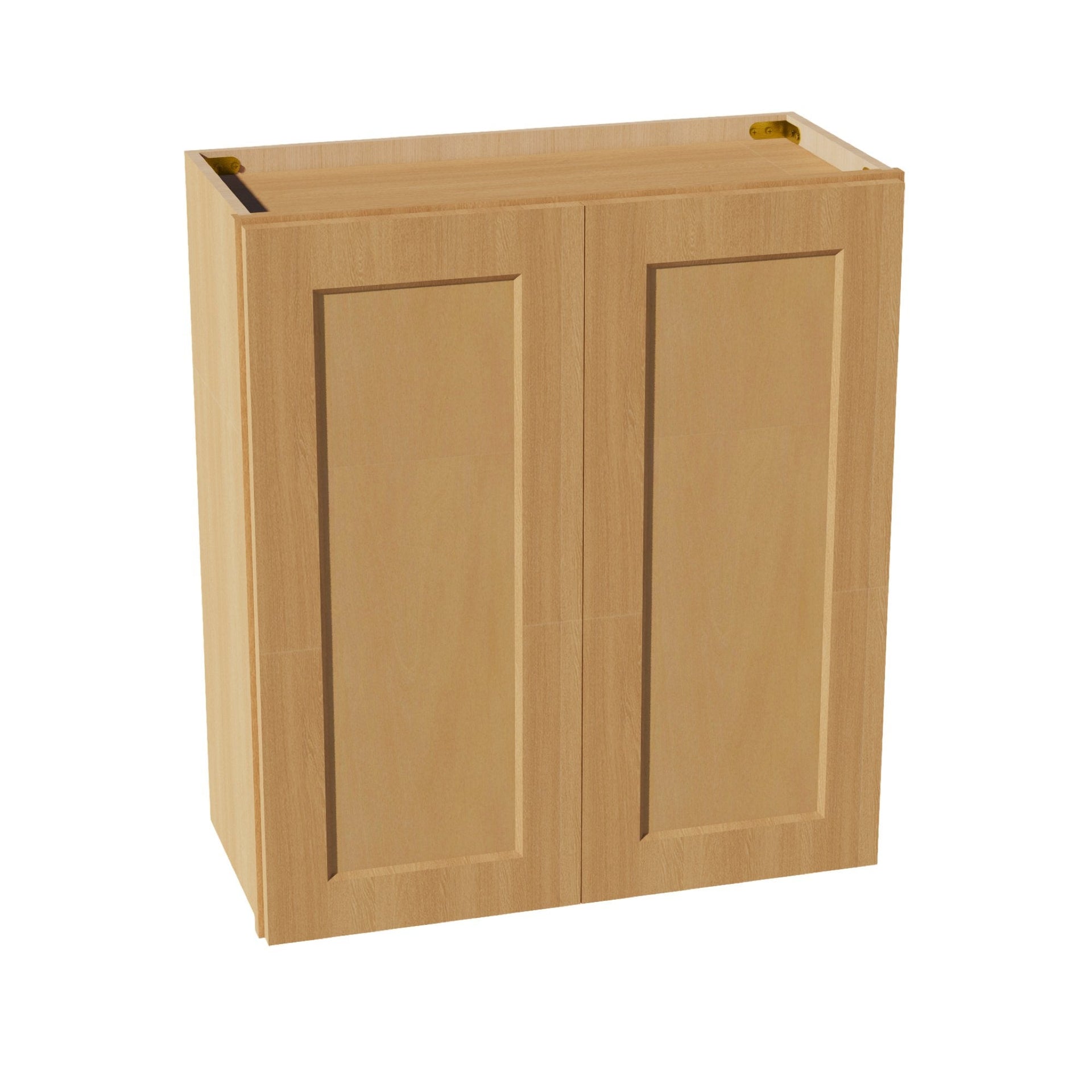 W2730-ST  Wall Cabinet 2 Doors & 2 Shelves - Shaker Style - Timber   27"W x 30"H x 12"D