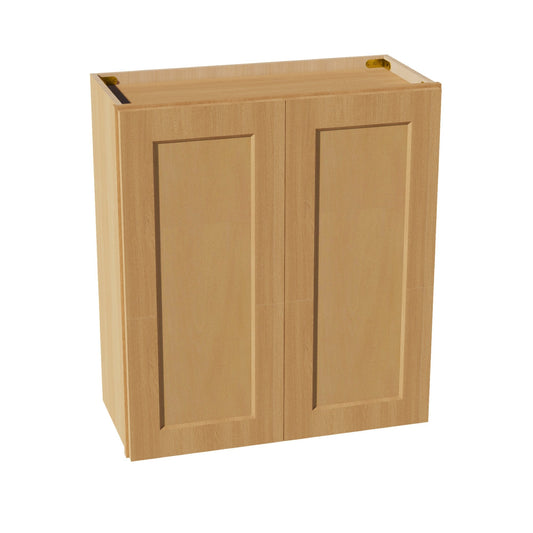 W2730-ST  Wall Cabinet 2 Doors & 2 Shelves - Shaker Style - Timber   27"W x 30"H x 12"D