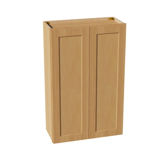 W2742-ST  Wall Cabinet 2 Doors & 2 Shelves - Shaker Style - Timber   27"W x 42"H x 12"D