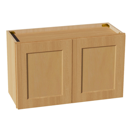 W3018-ST  Wall Cabinet 2 Doors & 2 Shelves - Shaker Style - Timber   30"W x 18"H x 12"D