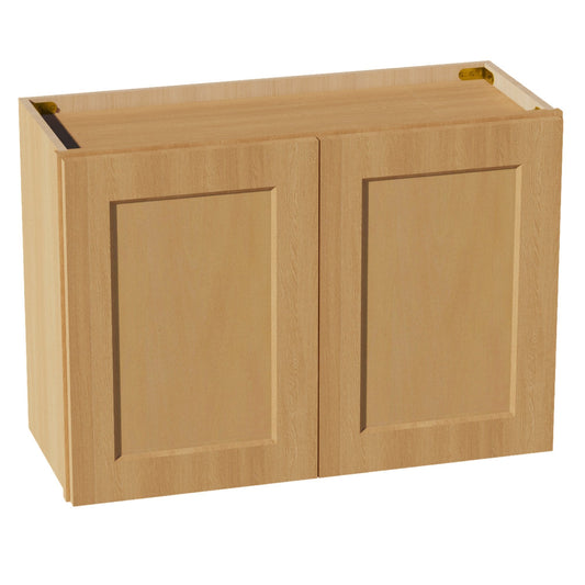 W3021-ST  Wall Cabinet 2 Doors & 2 Shelves - Shaker Style - Timber   30"W x 21"H x 12"D