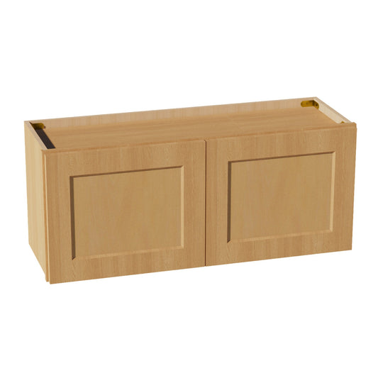 W331524-ST  Wall Cabinet 2 Doors & 2 Shelves - Shaker Style - Timber   33"W x 15"H x 24"D