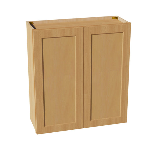 W3336-ST  Wall Cabinet 2 Doors & 2 Shelves - Shaker Style - Timber   33"W x 36"H x 12"D