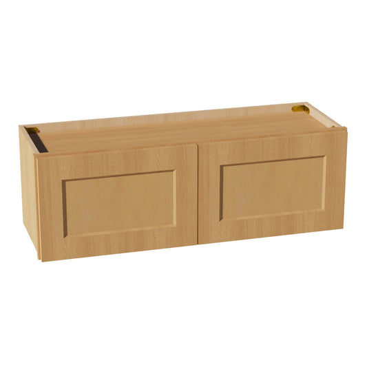 W361224-ST  Wall Cabinet 2 Doors & 2 Shelves - Shaker Style - Timber   36"W x 12"H x 24"D