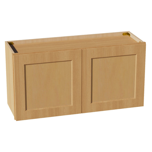 W361824-ST  Wall Cabinet 2 Doors & 2 Shelves - Shaker Style - Timber   36"W x 18"H x 24"D