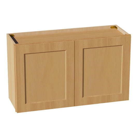 W362124-ST  Wall Cabinet 2 Doors & 2 Shelves - Shaker Style - Timber   36"W x 21"H x 24"D