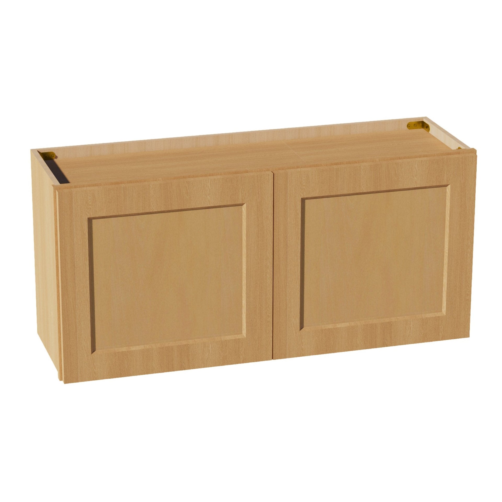 W391824-ST  Wall Cabinet 2 Doors & 2 Shelves - Shaker Style - Timber   39"W x 18"H x 24"D