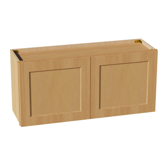 W391824-ST  Wall Cabinet 2 Doors & 2 Shelves - Shaker Style - Timber   39"W x 18"H x 24"D