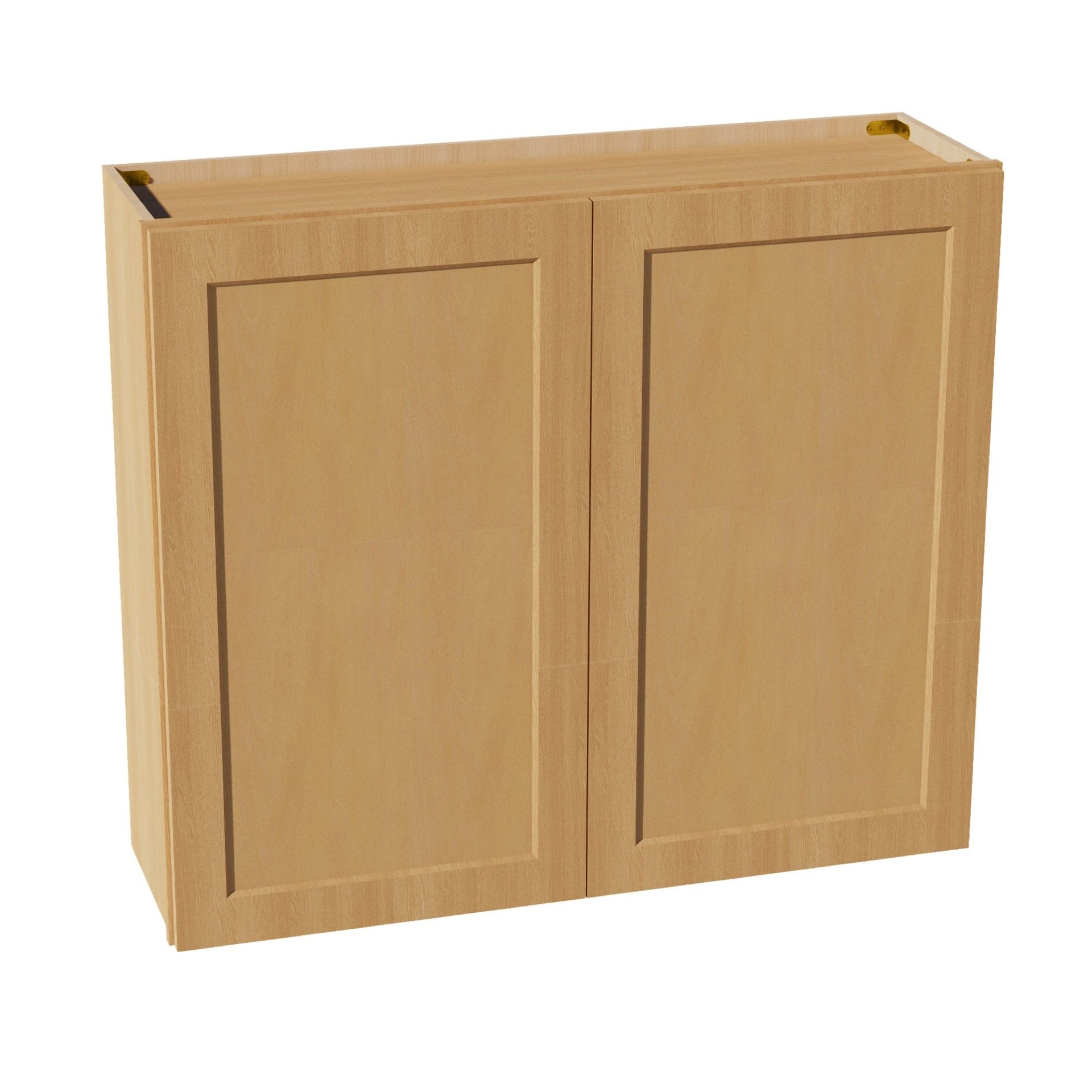 W4236-ST: Shaker Timber 42"W x 36"H 2 Doors & 2 Shelves Standard Wall Cabinet