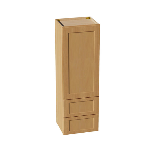 WD1854-ST  Diagonal Wall Corner Cabinet 1 Door & 2 Shelves - Shaker Style - Timber   18'W x 54"H x 15"D