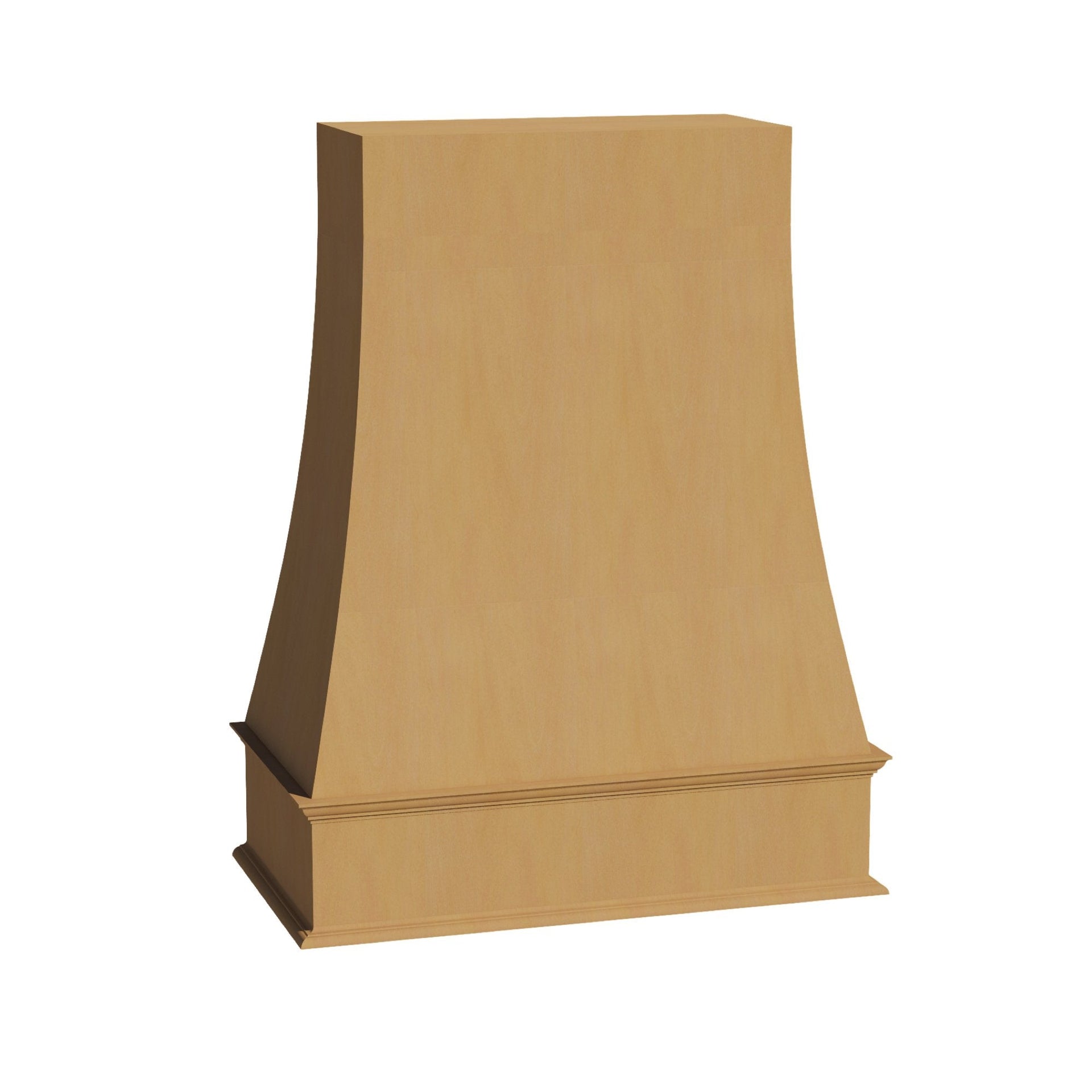 WRH3648-ST  Wood Wall Mounted Range Hood - Shaker Style - Timber   36"W x 48"H x 20-1/2"D
