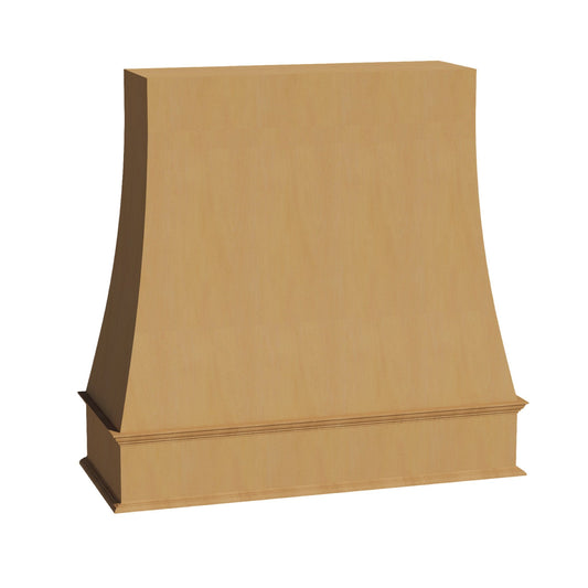 WRH4848-ST  Wood Wall Mounted Range Hood - Shaker Style - Timber   48"W x 48"H x 20-1/2"D